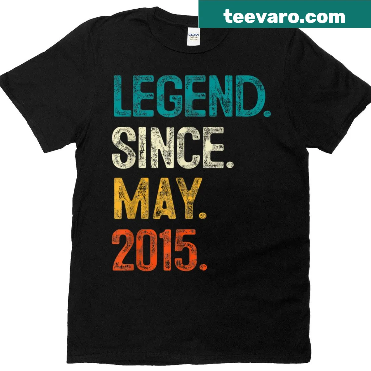Whimsical 'Legend 2015' graphic t-shirt for 10th birthday. — on a men's t-shirt
