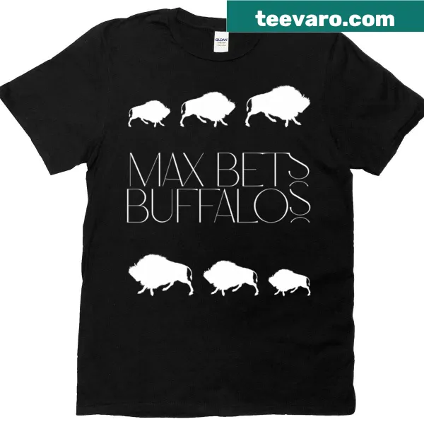 T-shirt featuring a buffalo slot machine graphic.