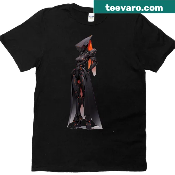 Oversized T-shirt with Mecha Noir futuristic graphic