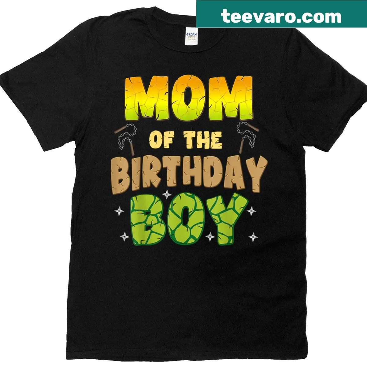 Funny birthday mom T-shirt with playful typography for celebrations. — on a men's t-shirt