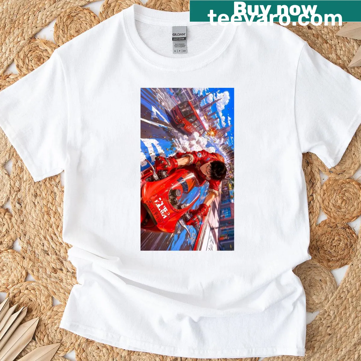 Urban-themed t-shirt with a Neo Rider graphic design — on a men's t-shirt