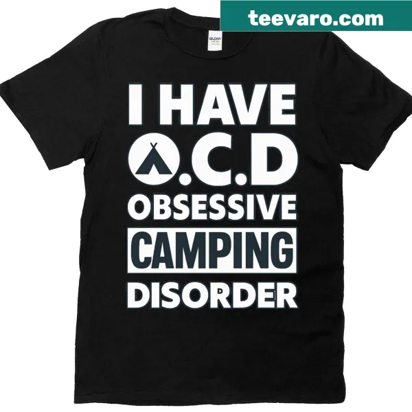Funny camping design featuring 'Obsessive Camping Disorder' text