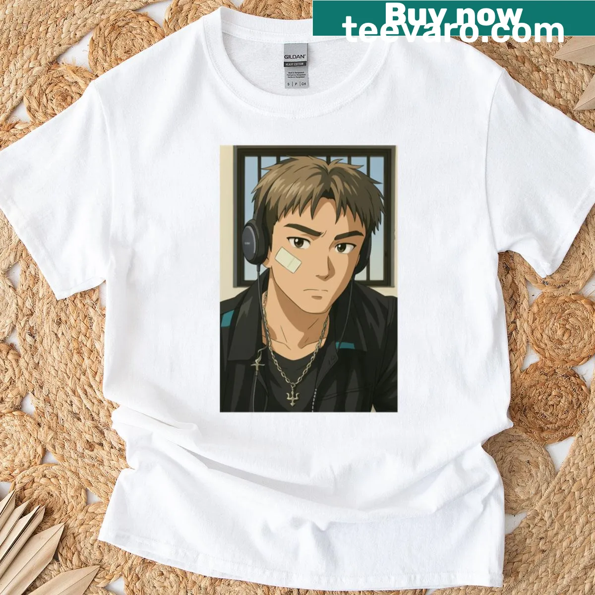 Anime-style character t-shirt inspired by Studio Ghibli — on a men's t-shirt