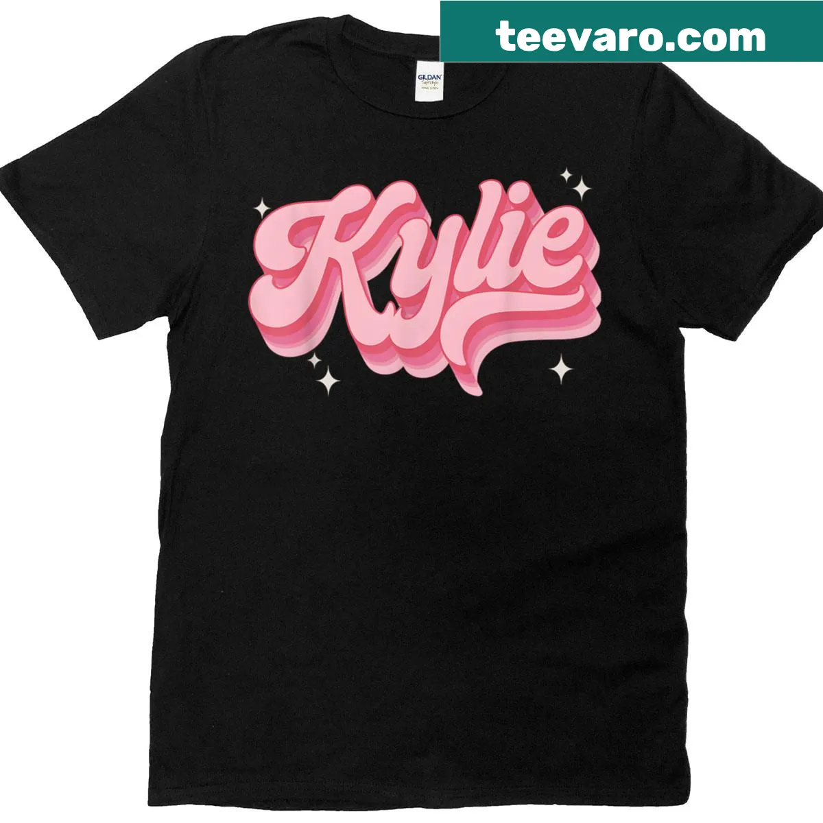 Hand-lettered personalized vintage T-shirt featuring the name Kylie — on a men's t-shirt