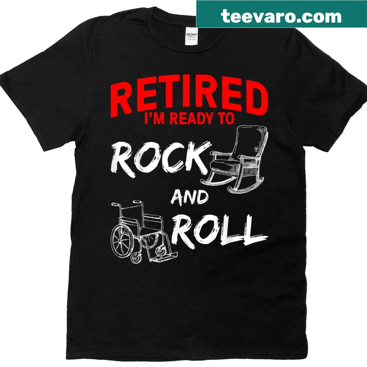 Charming retirement T-shirt with an illustration for grandpas and retirees — on a men's t-shirt