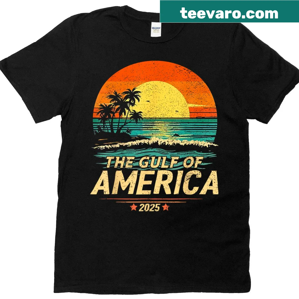Vintage distressed T-shirt showcasing American and Mexican flag elements — on a men's t-shirt