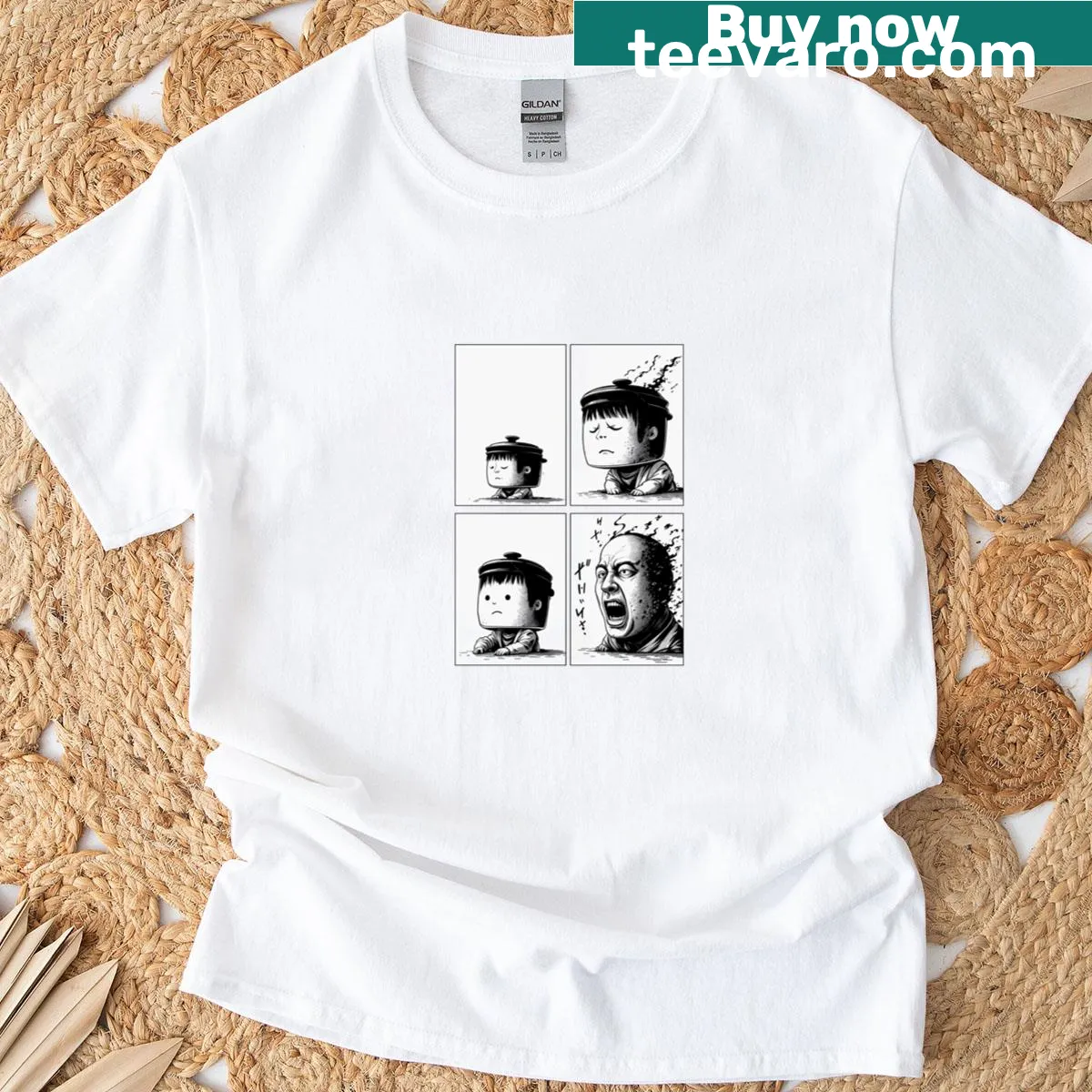 T-shirt with humorous phrase 'Rice Cooker Awakening' — on a men's t-shirt
