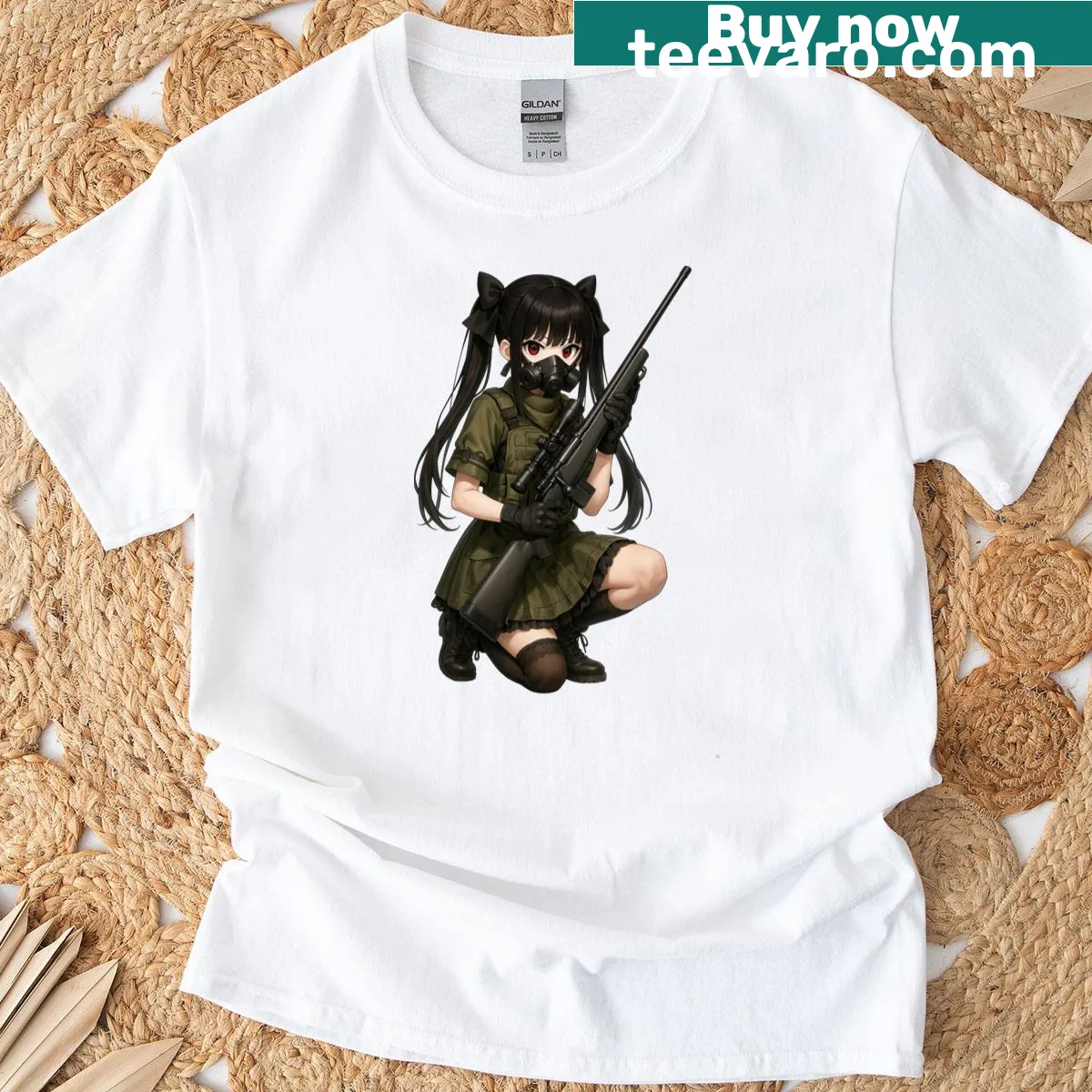 Bold typography Tactical Girl t-shirt designed for empowered women — on a men's t-shirt