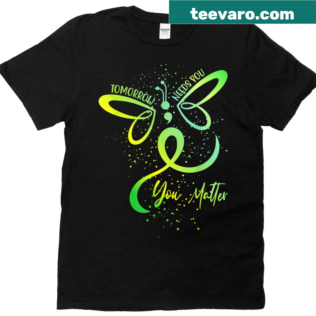 Inspirational mental health awareness t-shirt — on a men's t-shirt