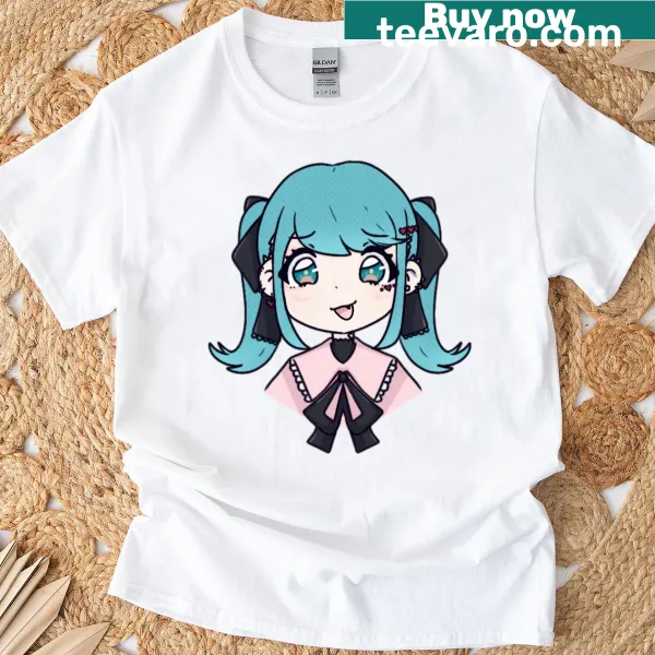 Illustrated T-shirt featuring Vampire Miku in a fantasy design