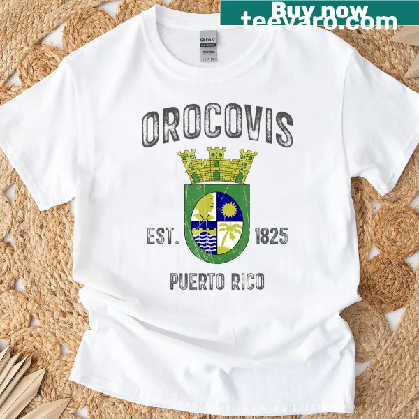 Vintage Puerto Rico flag t-shirt featuring Orocovis and 1825