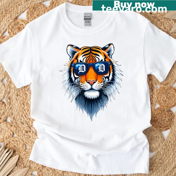 Vintage tiger graphic t-shirt for kids with a playful design