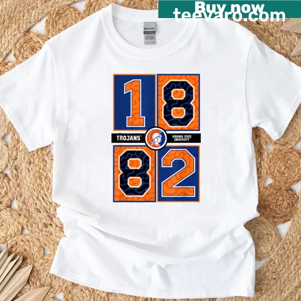 Illustrated Virginia State University Trojan t-shirt