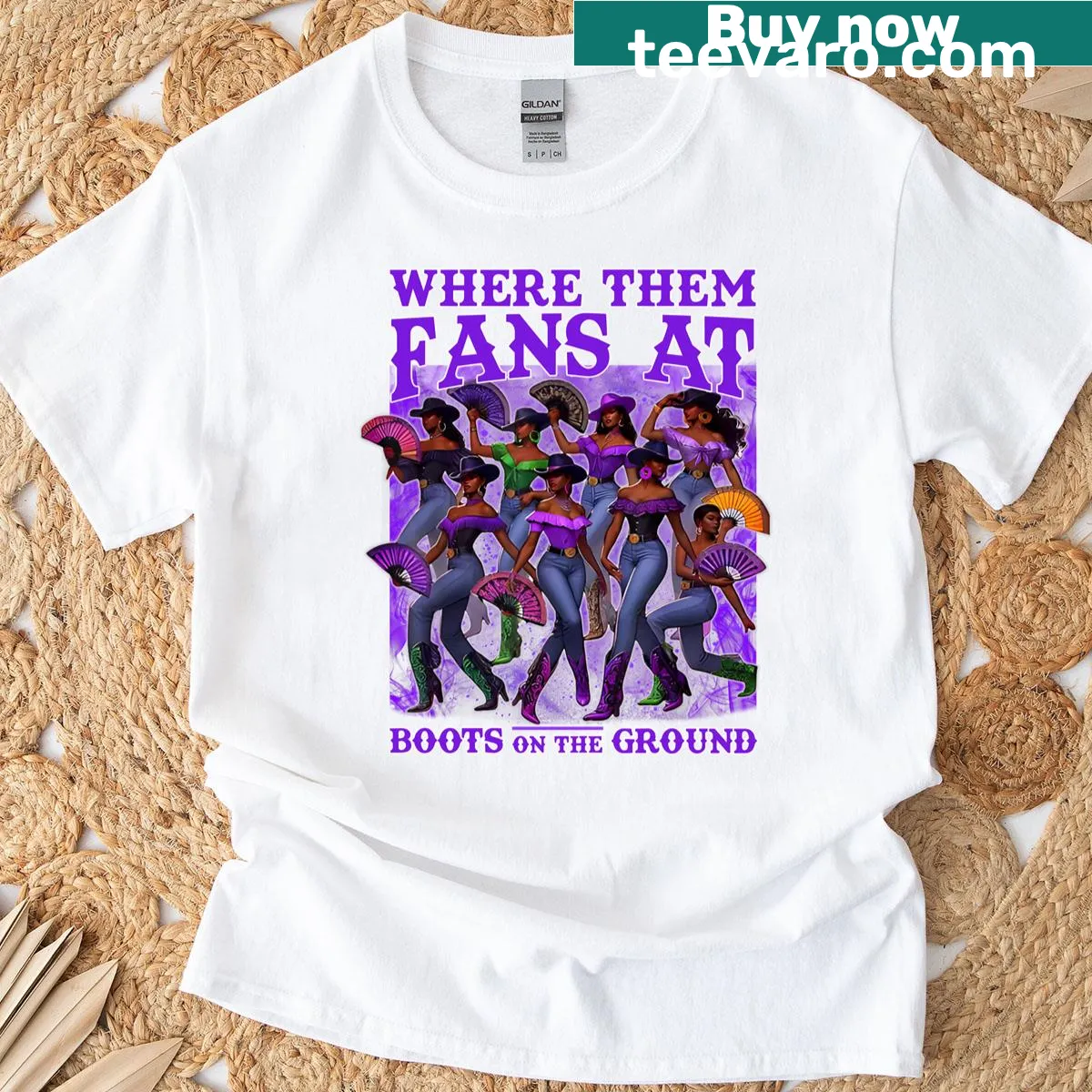 T-shirt featuring a design celebrating cowgirls and Western life. — on a men's t-shirt