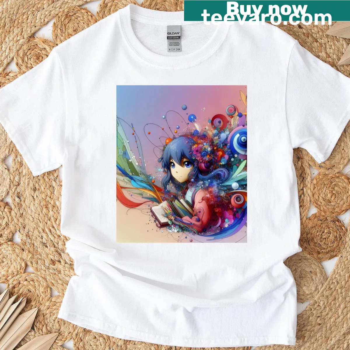 Typography design celebrating imagination on a scoop t-shirt — on a men's t-shirt
