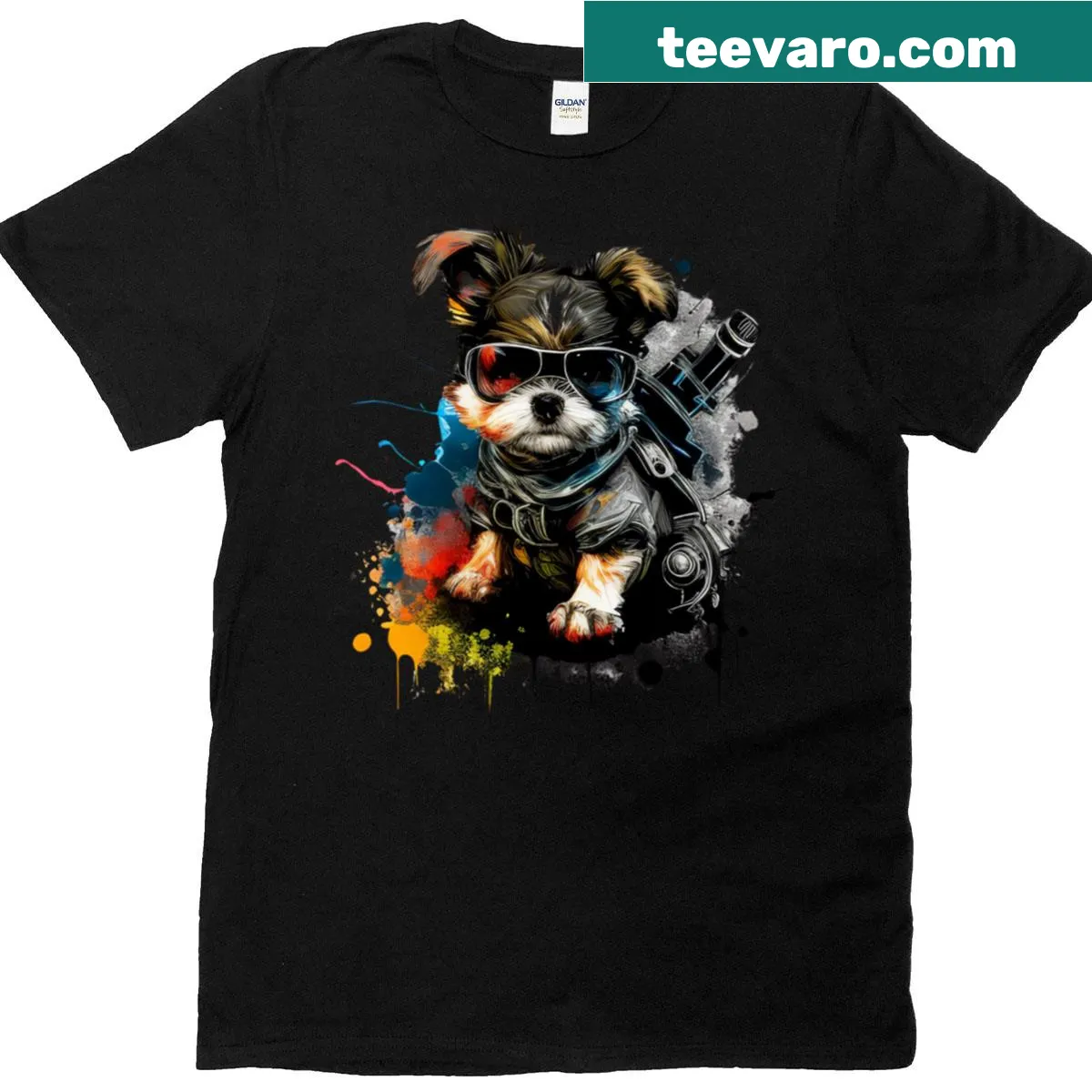 Adorable Yorkshire Terrier illustration t-shirt for dog lovers — on a men's t-shirt