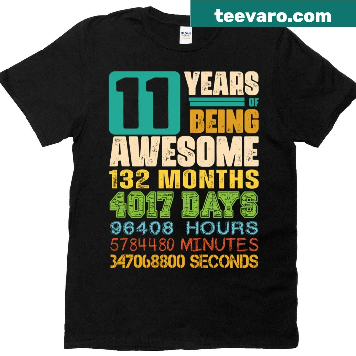Birthday T-shirt with 'Level 13 Unlocked' text — on a men's t-shirt