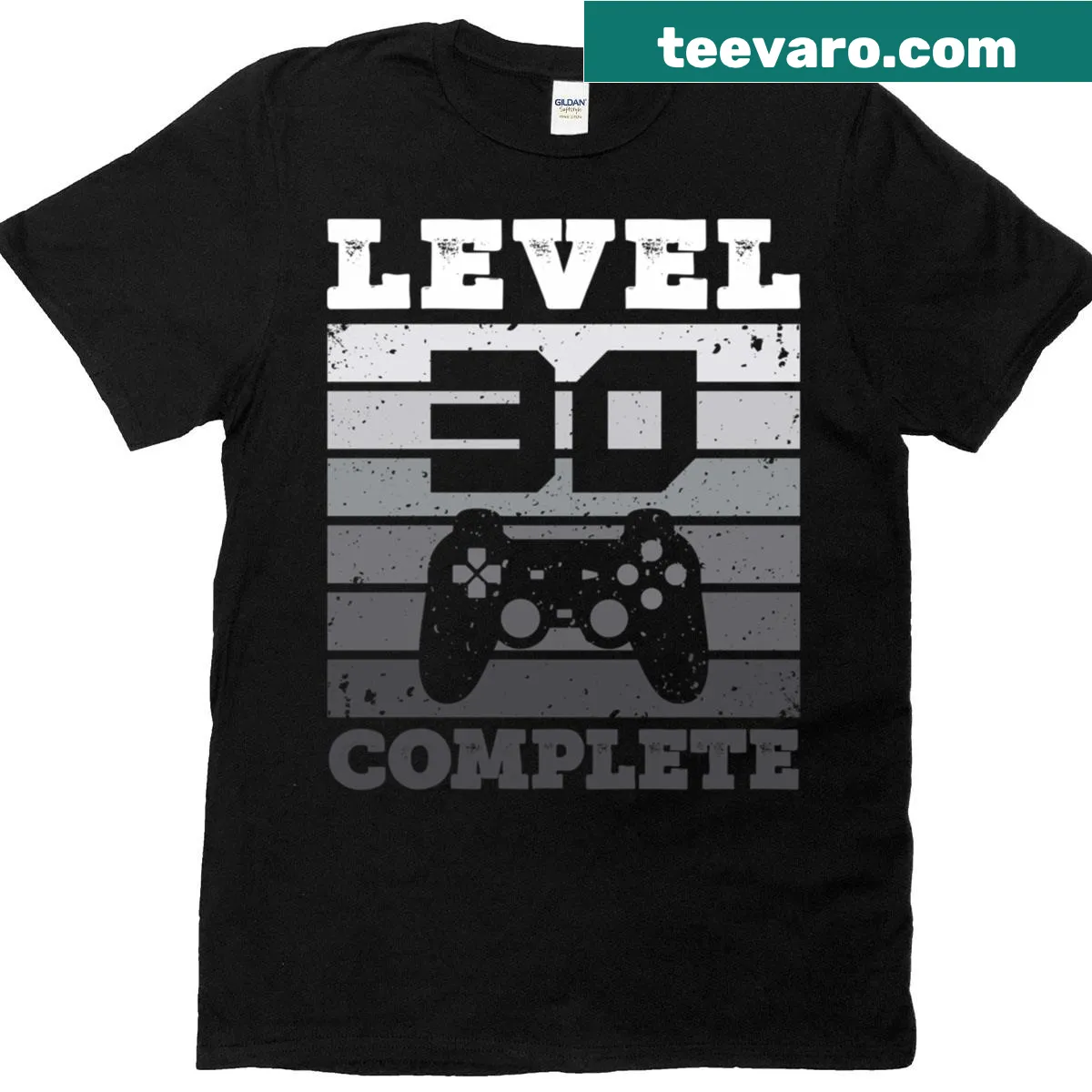Funny Level 30 Unlocked graphic tee for 30th birthday celebration — on a men's t-shirt