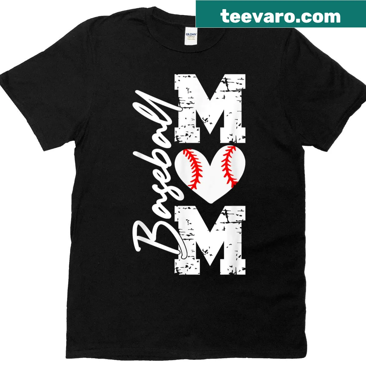 Game Day Baseball Mom t-shirt with playful graphics and text. — on a men's t-shirt