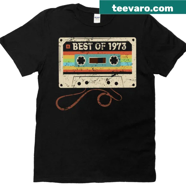 Vintage cassette design with text 'Best Of 1973' for 52nd birthday