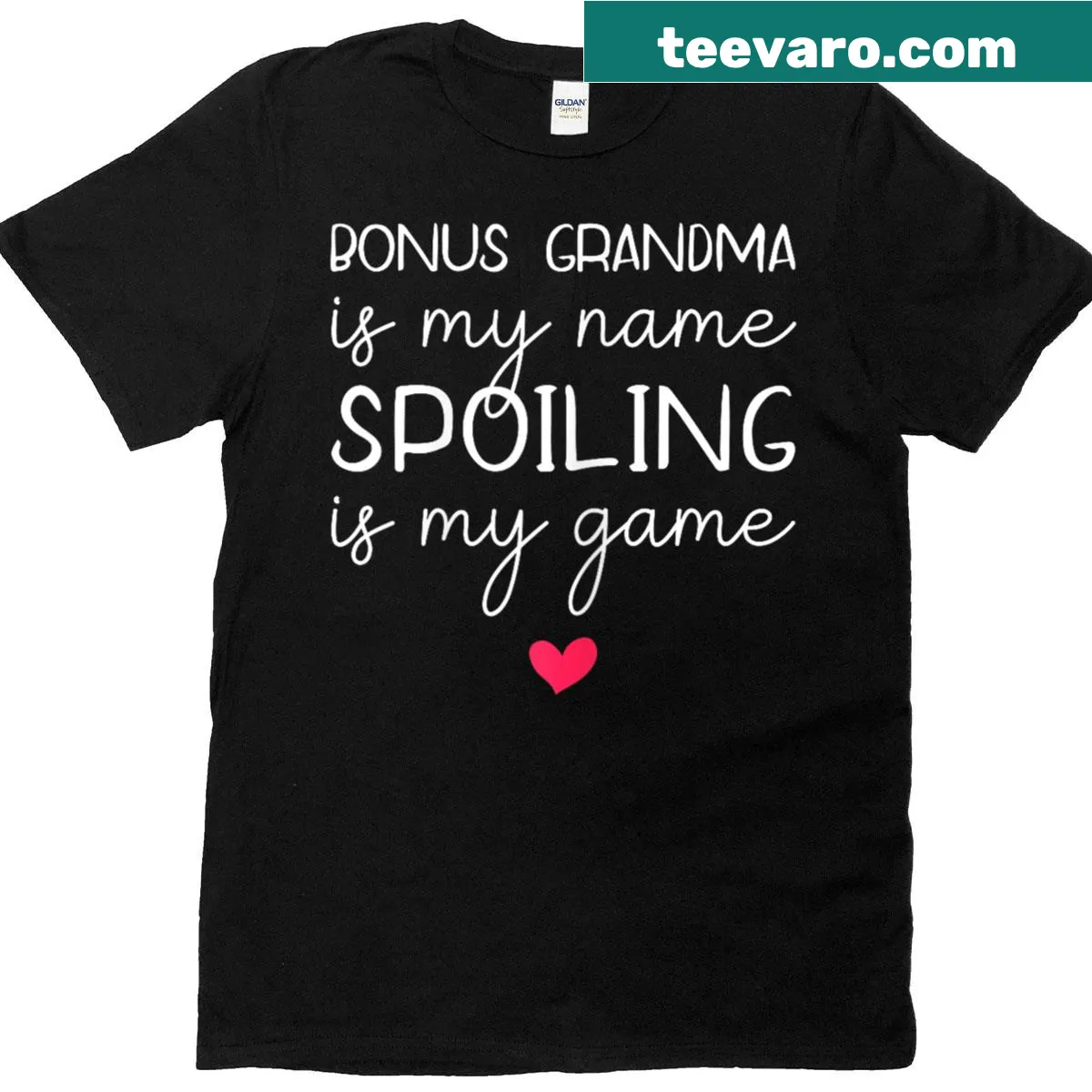 Funny text graphic stating Bonus Grandma Is My Name for grandmas — on a men's t-shirt