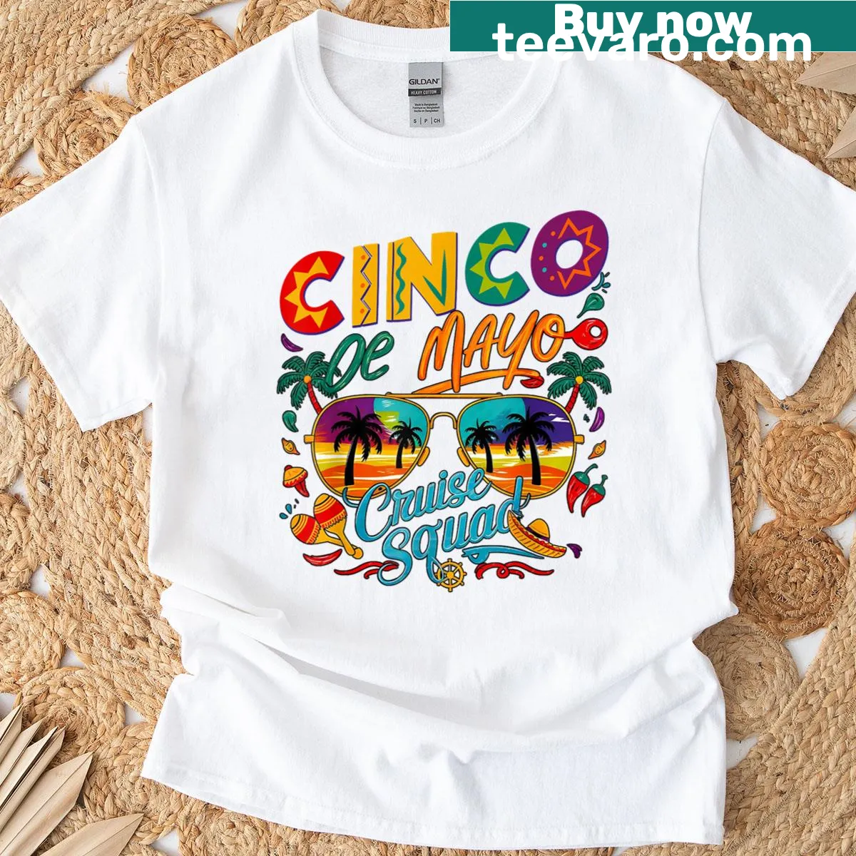 Plain Cinco De Mayo t-shirt for various celebrations — on a men's t-shirt