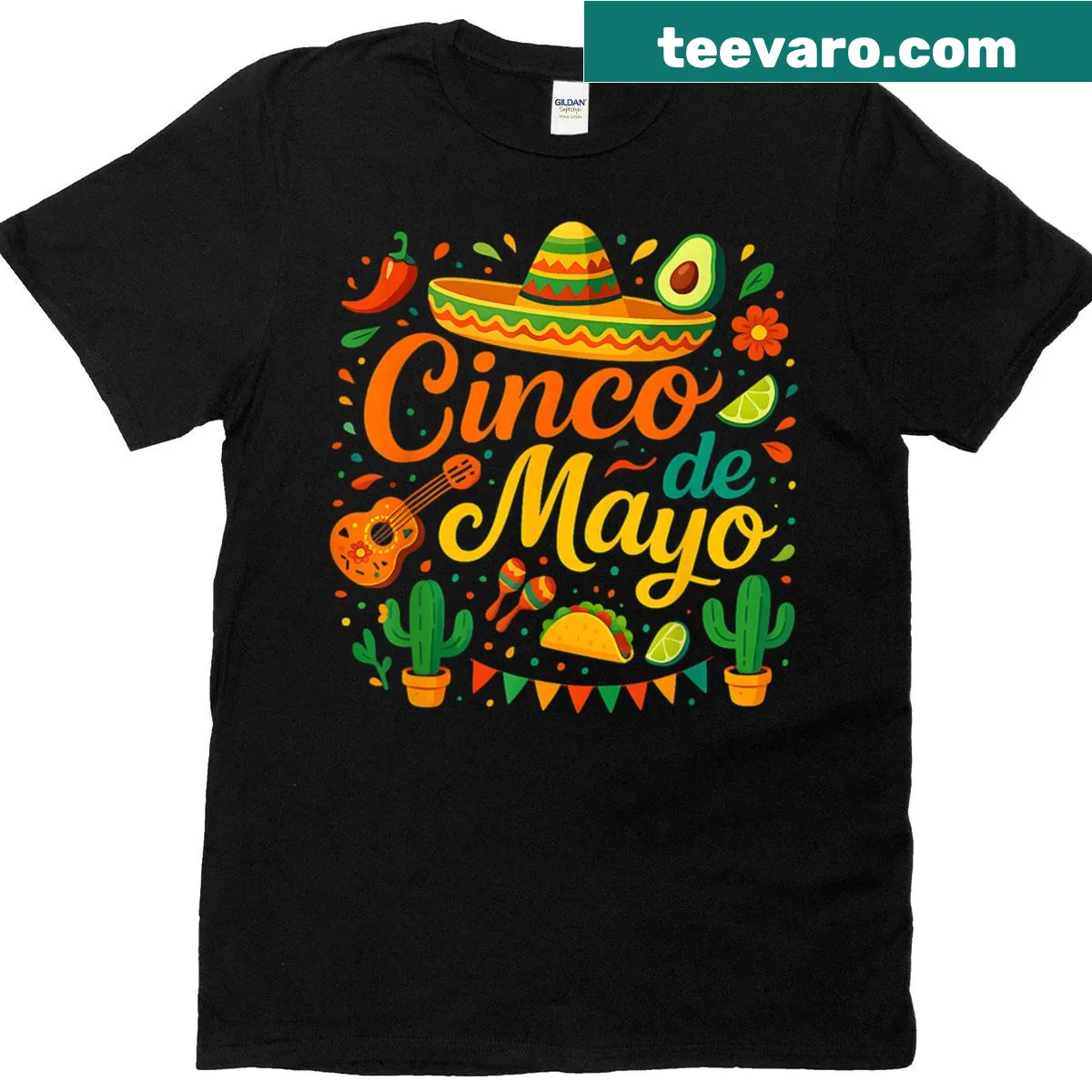 Funny Cinco De Mayo graphic T-shirt for men and women — on a men's t-shirt