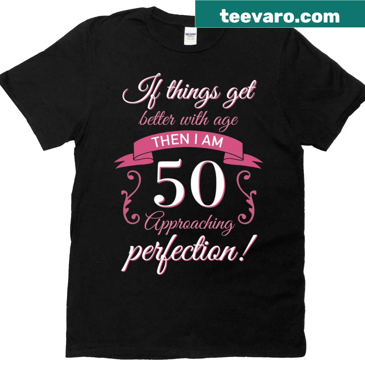 Humorous design celebrating 50th birthday on T-shirt — on a men's t-shirt