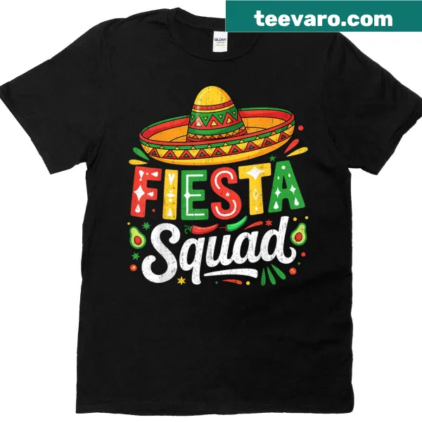 Matching T-shirt with humorous Cinco de Mayo fiesta graphic
