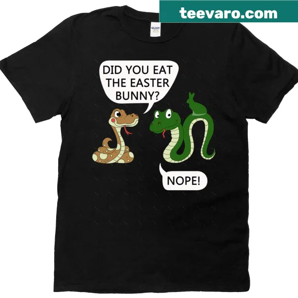 Vintage Easter Bunny graphic with cartoon snakes