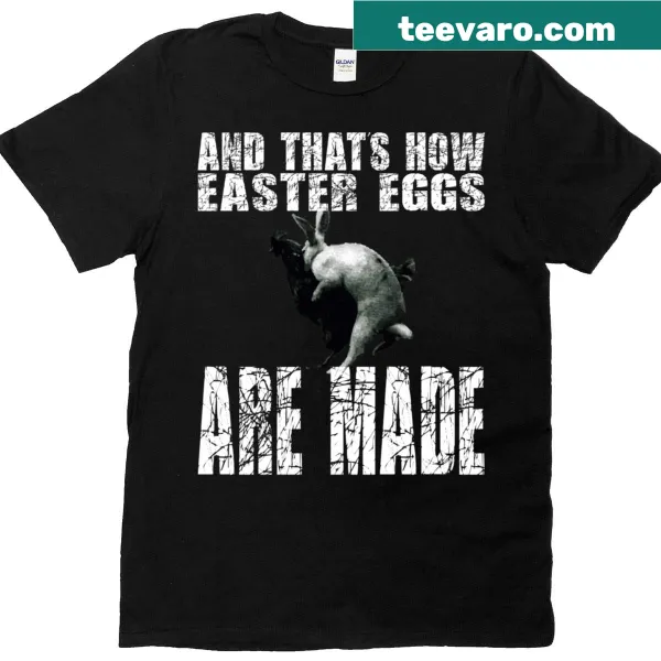 Funny t-shirt featuring a naughty Easter meme graphic