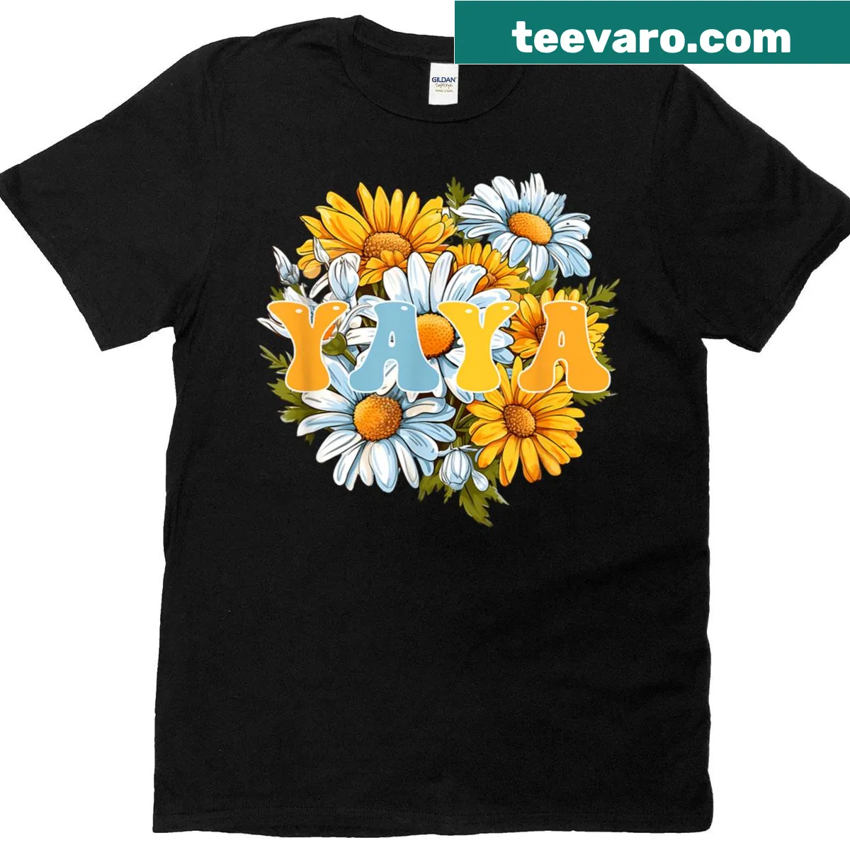 Retro floral T-shirt for Grandma on Mother's Day — on a men's t-shirt