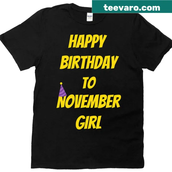 Happy Birthday graphic on a t-shirt