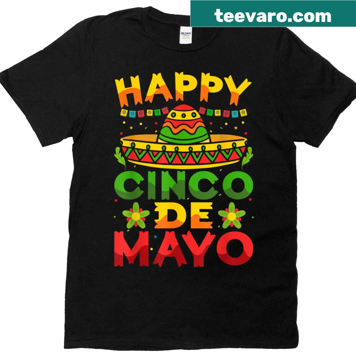 Fiesta Squad graphic T-shirt for Cinco de Mayo celebrations — on a men's t-shirt