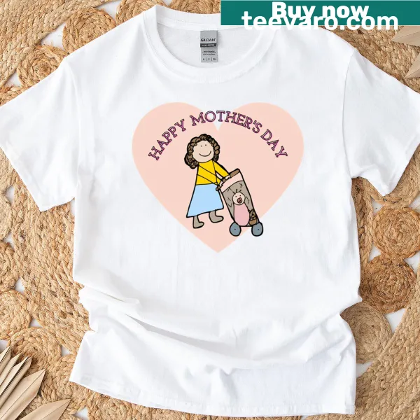 Heartwarming Mother's Day graphic on a T-shirt