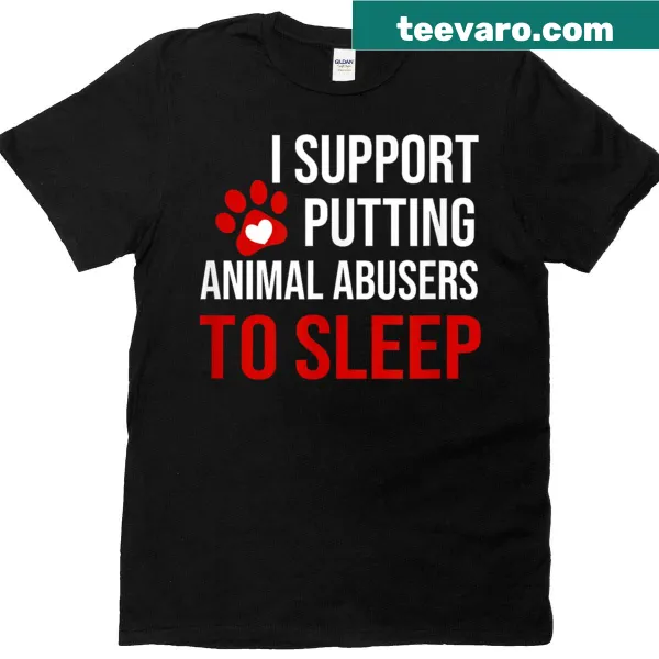 Statement t-shirt on animal rights with bold, direct text.