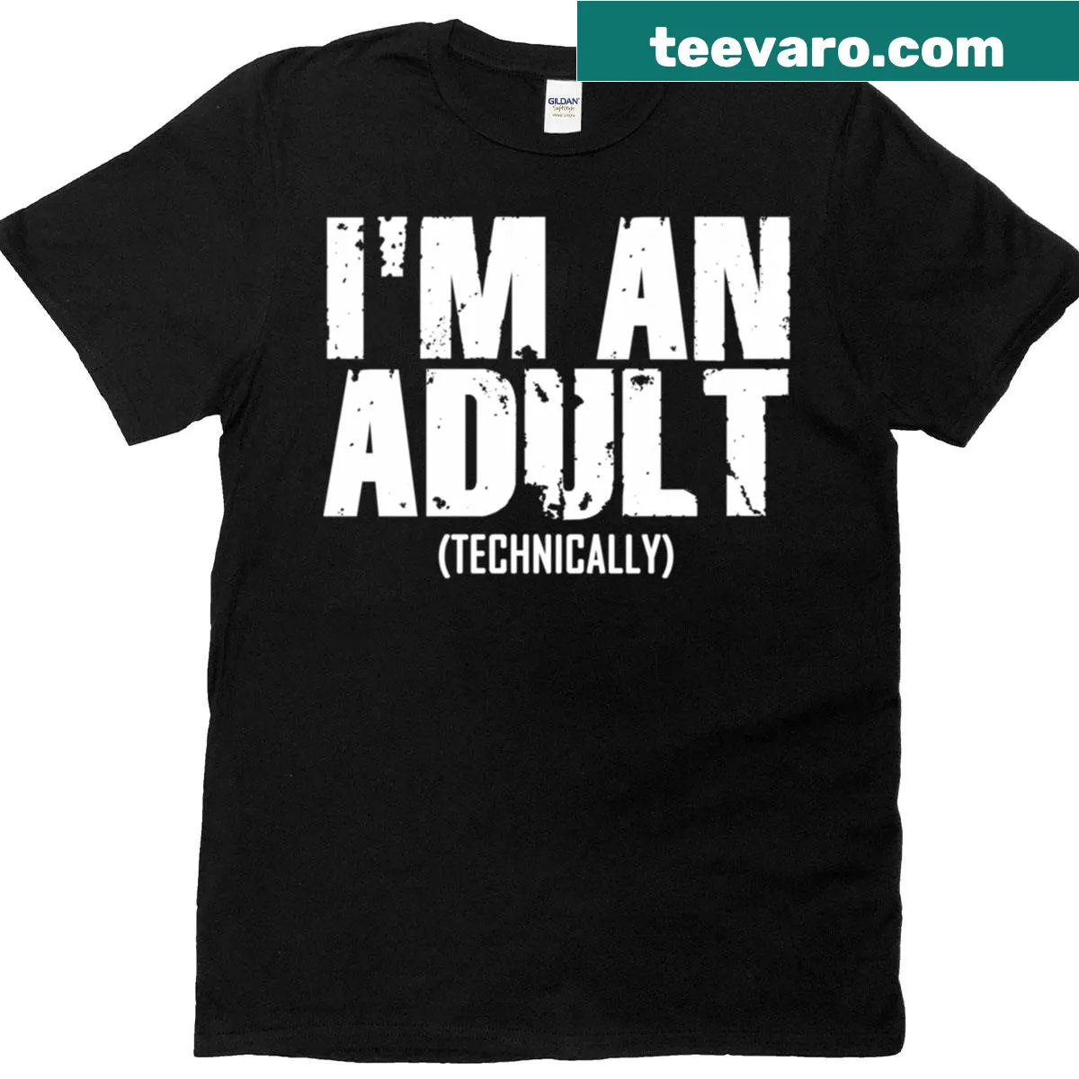 Funny T-shirt celebrating turning 18 with a humorous phrase — on a men's t-shirt