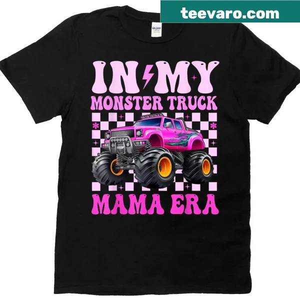 Groovy monster truck mom shirt with fun text