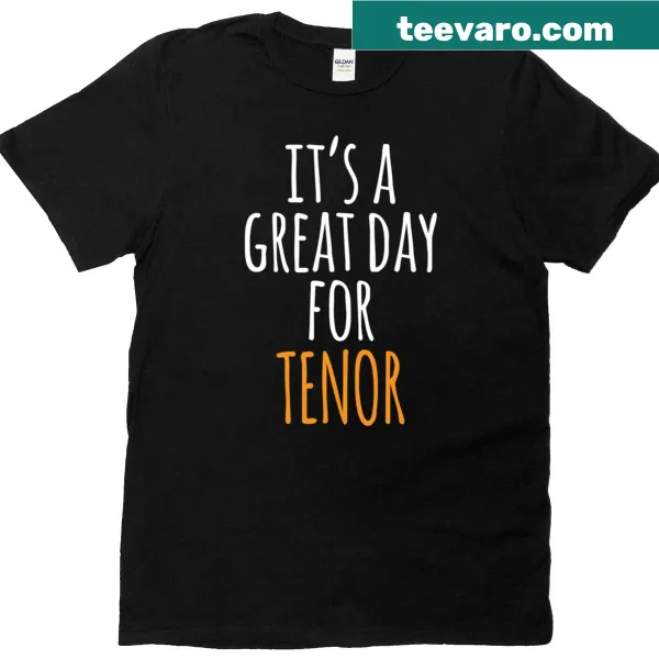 Tenor themed typography shirt with a simple statement graphic
