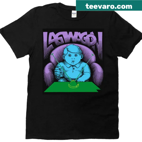 Illustrative T-shirt inspired by Lagwagon's song 'Mr. Coffee', perfect for music lovers.