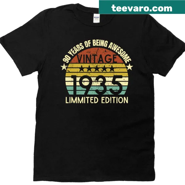 Legend 1935 90th birthday graphic t-shirt