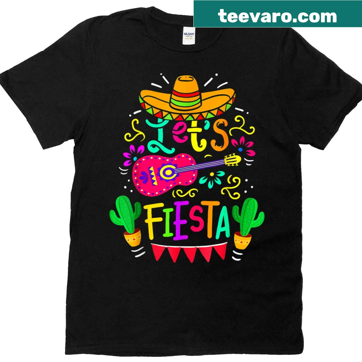 Cinco de Mayo T-shirt with typography celebrating fiesta vibes — on a men's t-shirt