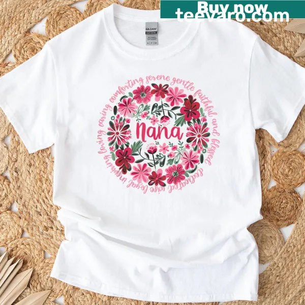 Loving Nana design with boho floral elements