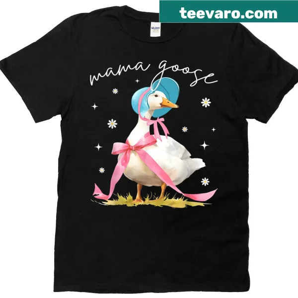 Vintage Coquette T-shirt featuring a mama goose and baby geese
