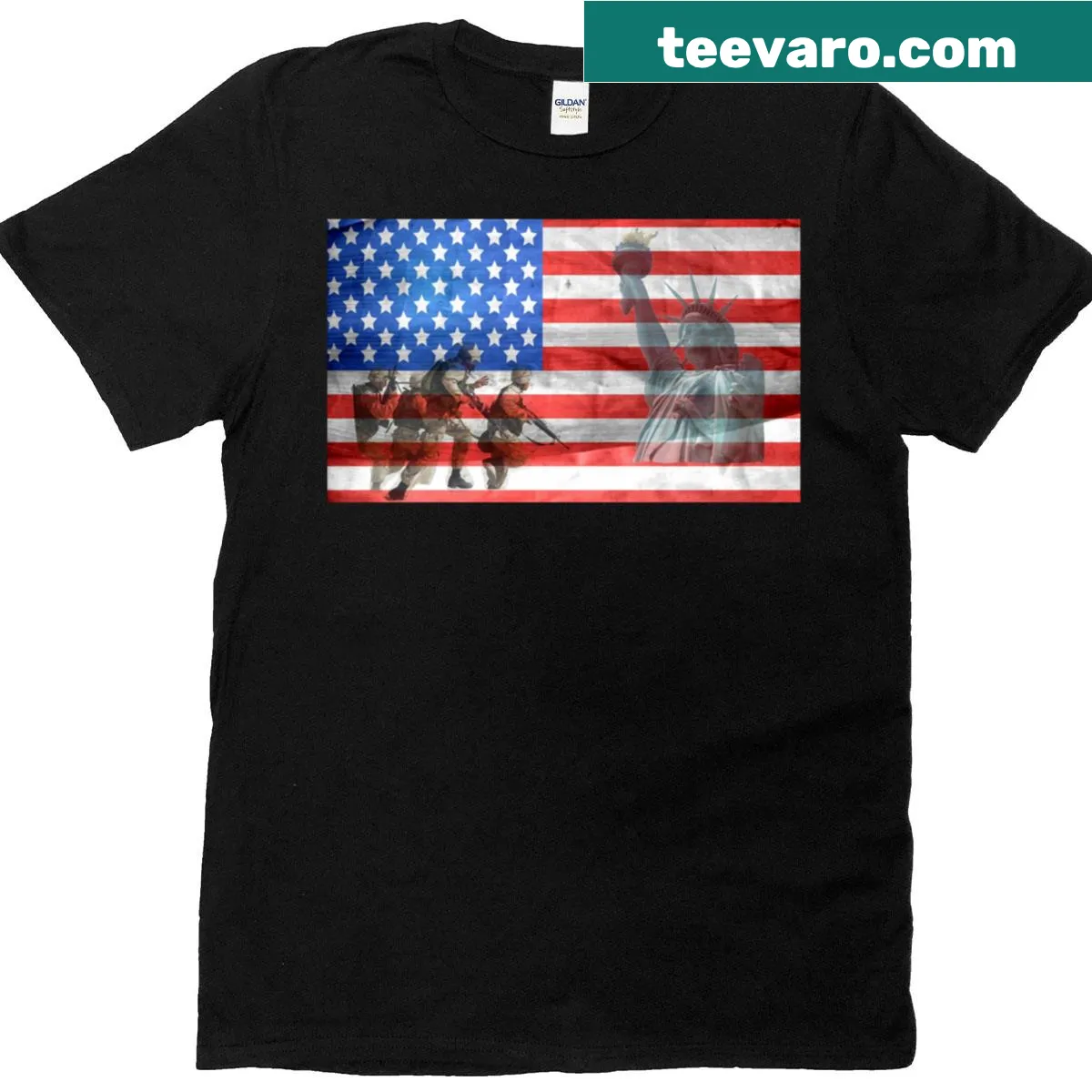 Raglan baseball tee honoring freedom and remembrance for Memorial Day. — on a men's t-shirt