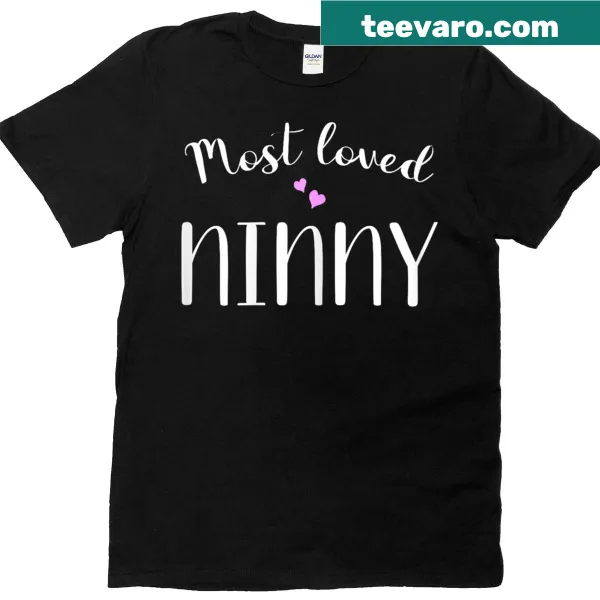 Cute hearts design celebrating a beloved ninny on a T-shirt