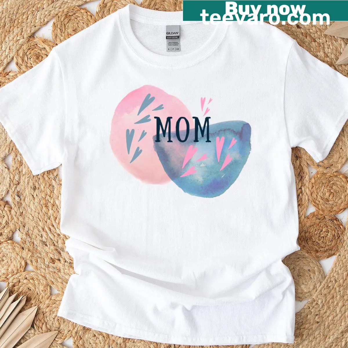 Long Mother's Day t-shirt with heartfelt typography design — on a men's t-shirt