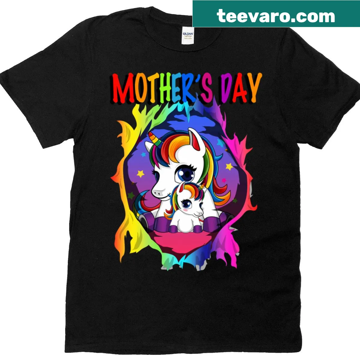 Unicorn-themed T-shirt for Mother's Day — on a men's t-shirt