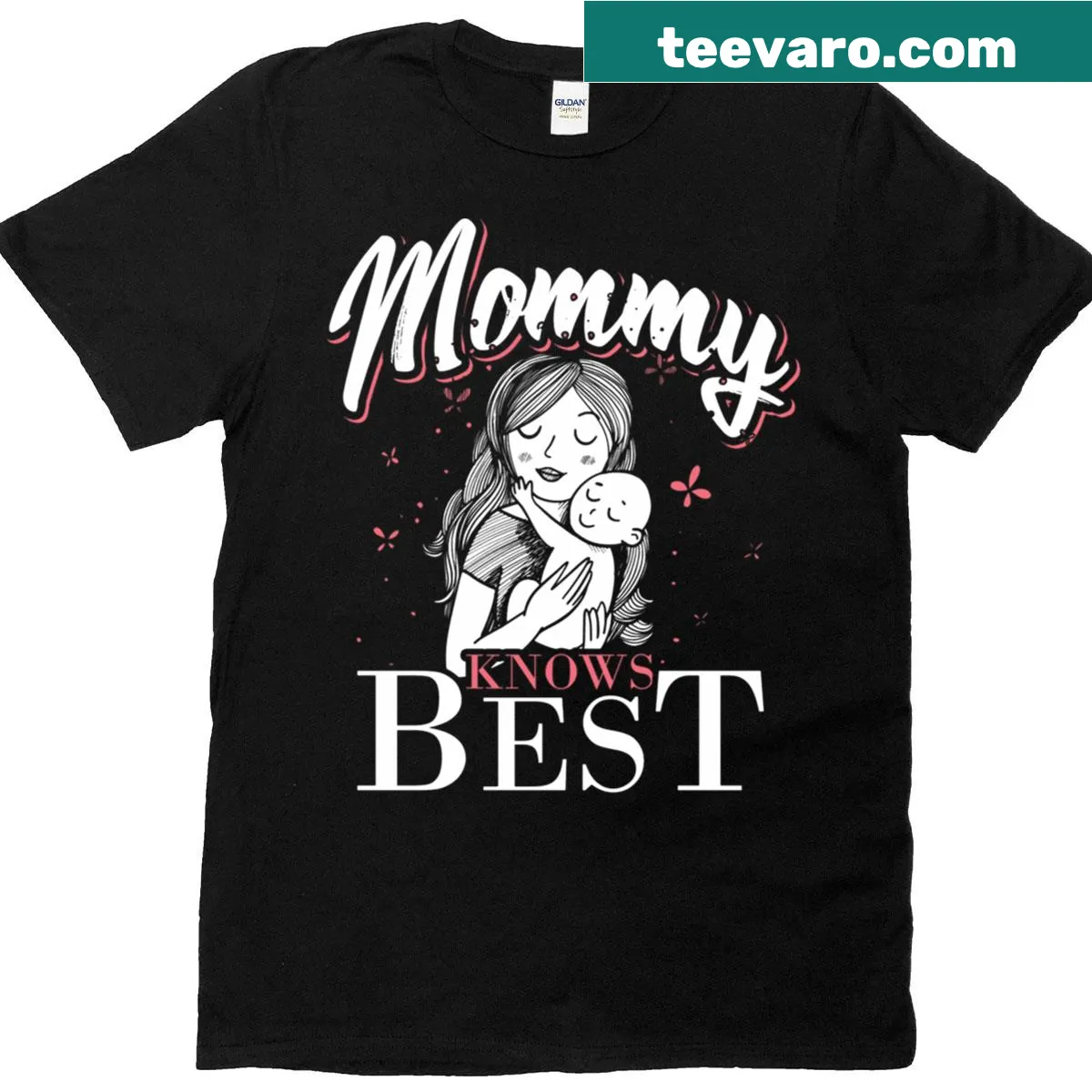 Graphic text honoring mothers on T-shirt — on a men's t-shirt