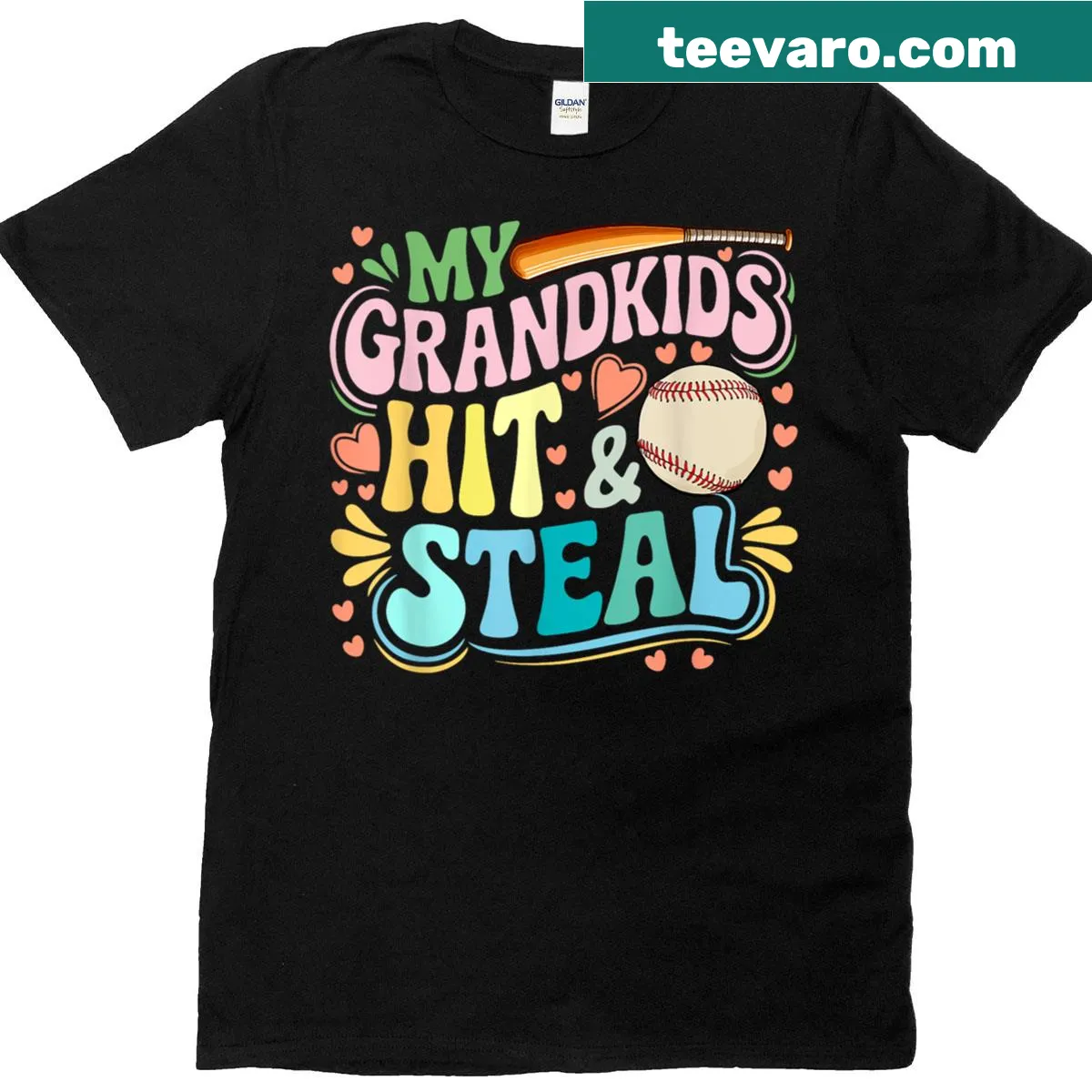 Humorous t-shirt for grandmas with a baseball theme for Mother's Day — on a men's t-shirt